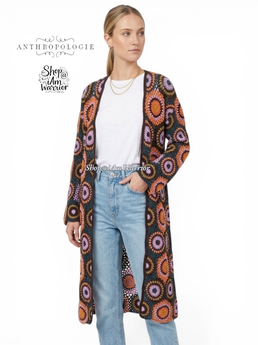 Anthropologie Moth boho circle crochet cardigan *shop@iamwarrior